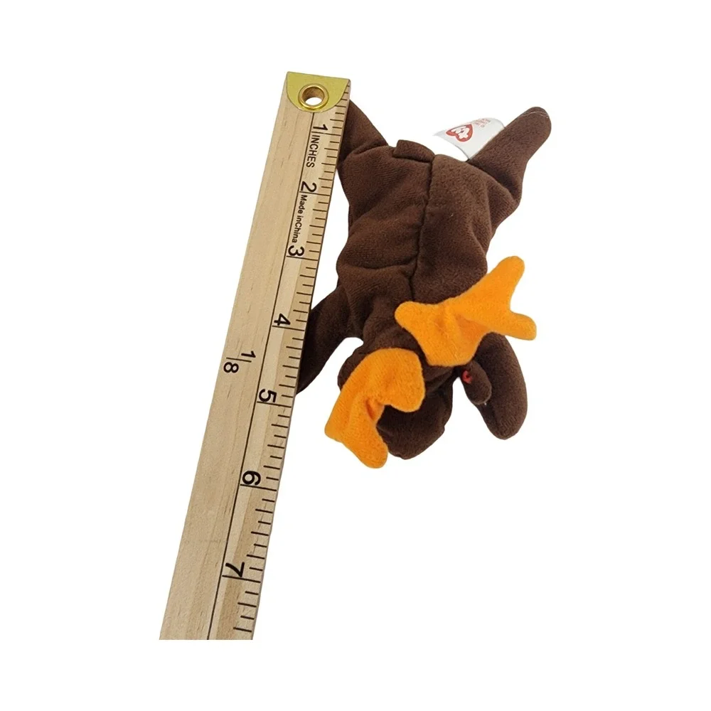 Ty Beanie Babies Chocolate the Moose 1993 Vintage Brown Plush Toy Orange Antlers